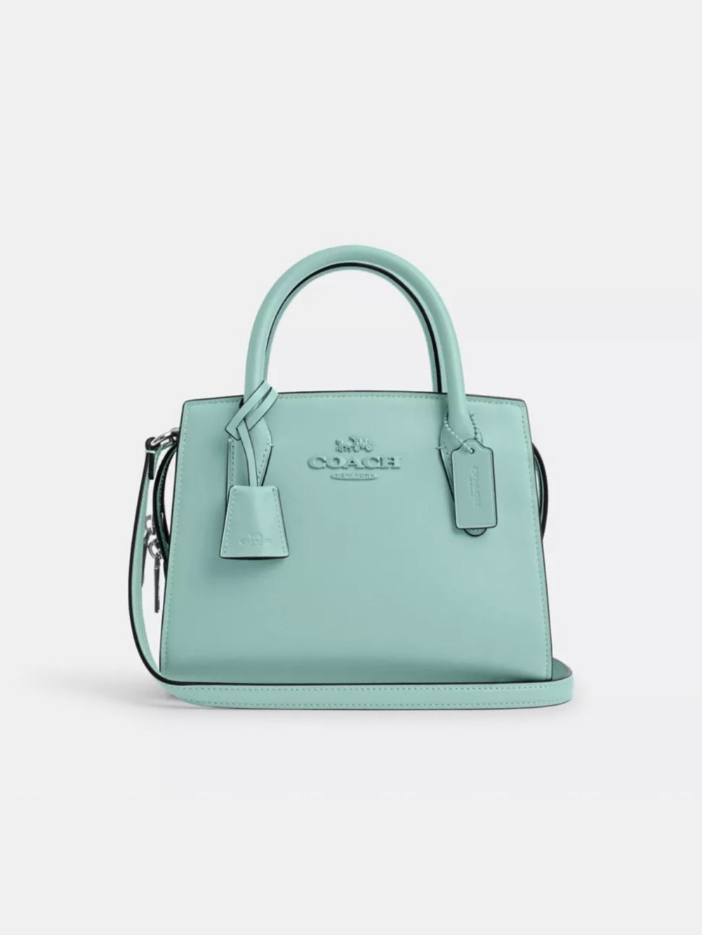 NWT Coach Andrea Carryall Bag, Faded Blue/Silver